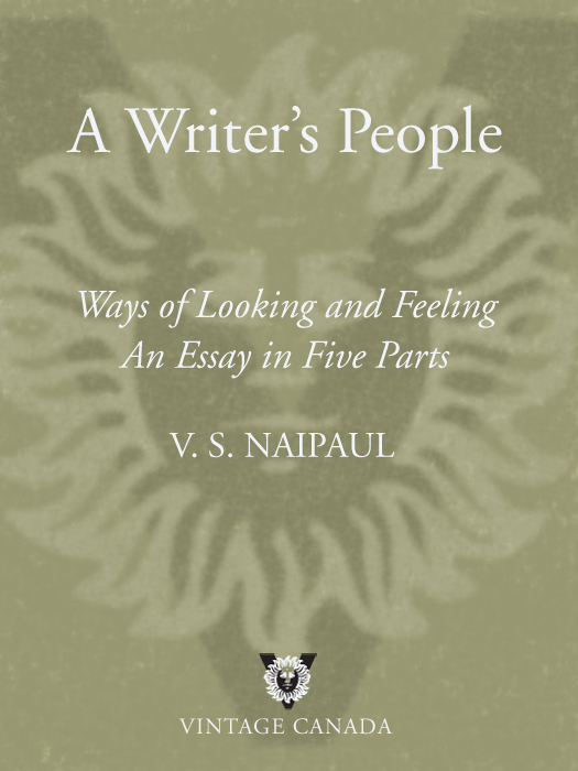 A Writer's People by V. S. Naipaul