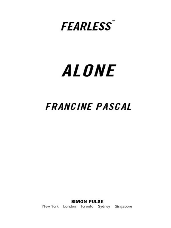 Alone by Francine Pascal