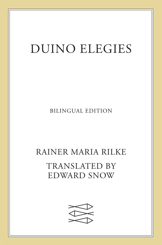 Duino Elegies by Rainer Maria Rilke