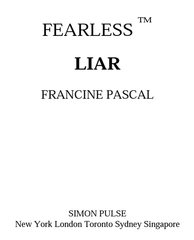 Liar (2000) by Francine Pascal