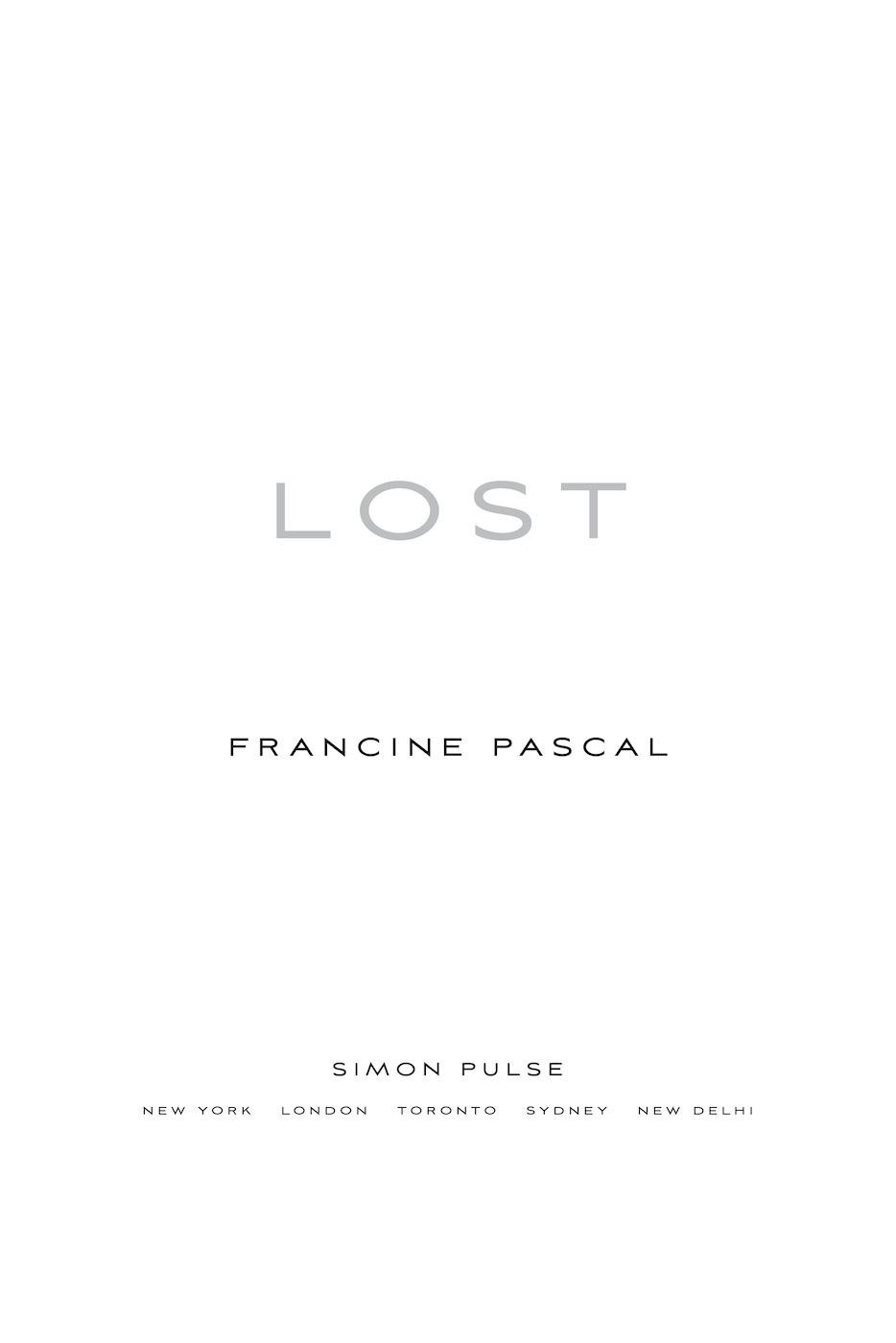 Lost by Francine Pascal