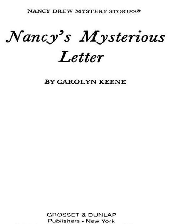 Nancy's Mysterious Letter by Carolyn G. Keene