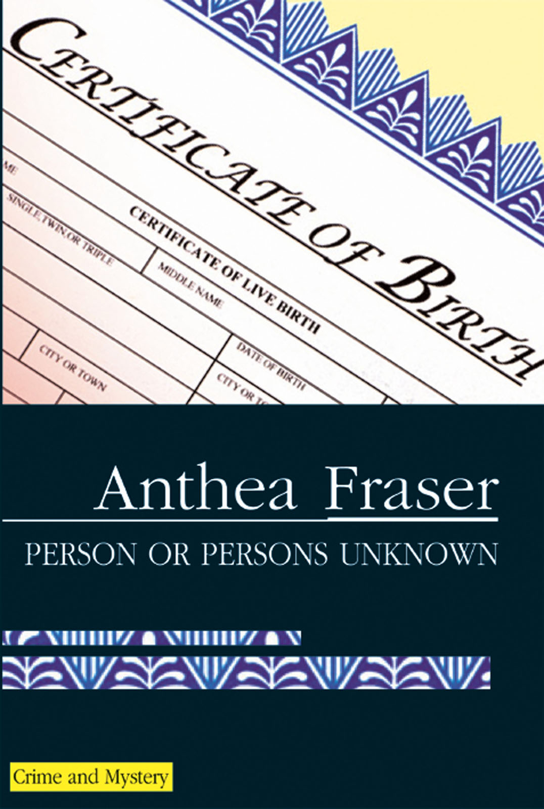 Person or Persons Unknown (2015) by Anthea Fraser