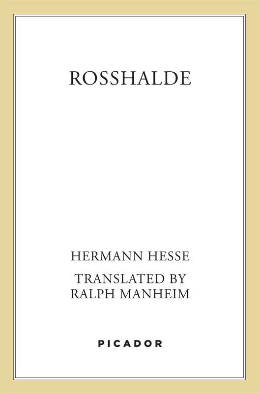 Rosshalde by Hermann Hesse