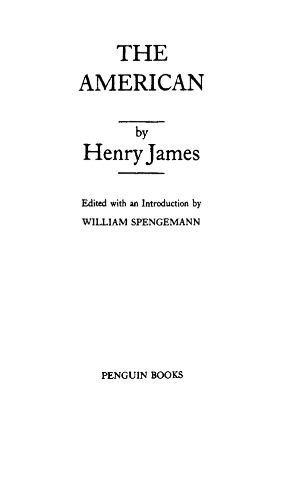 The American (1981) by Henry James