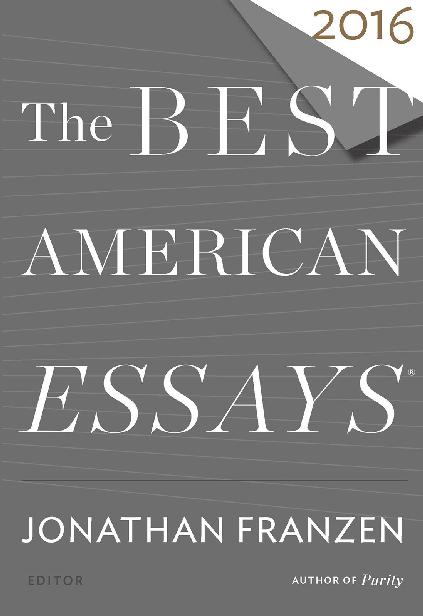 The Best American Essays 2016