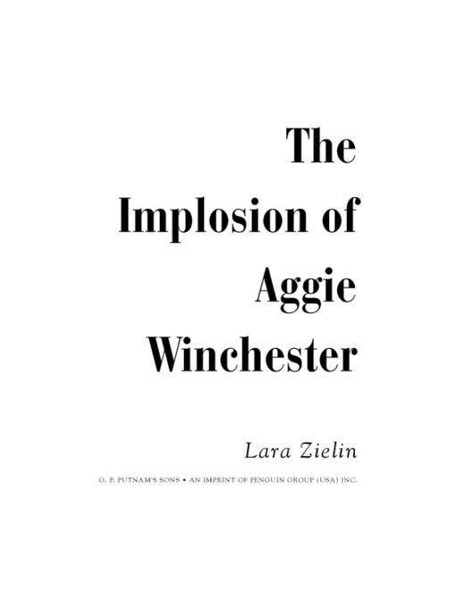 The Implosion of Aggie Winchester by Lara Zielin