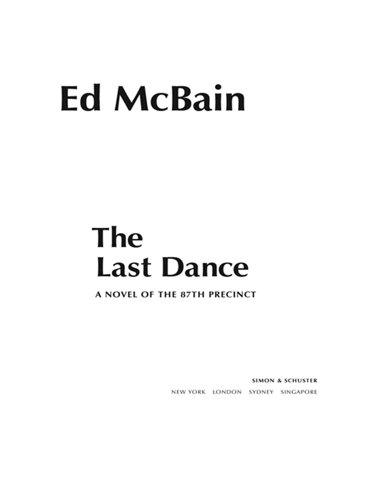 The Last Dance (2000) by Ed McBain