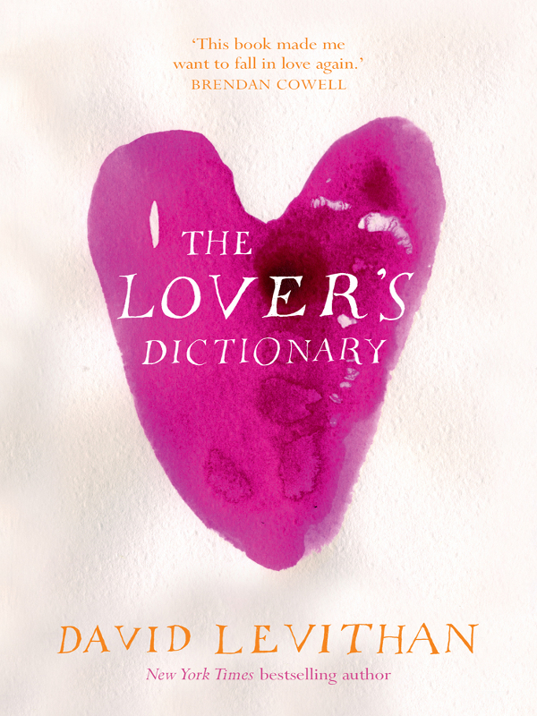 The Lover's Dictionary (2011) by David Levithan