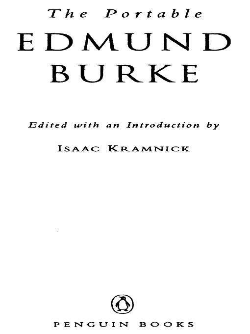 The Portable Edmund Burke (Portable Library) by Burke, Edmund